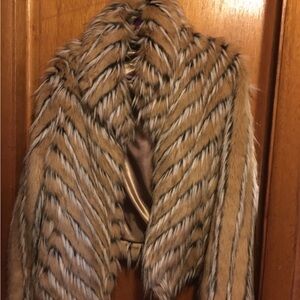 Inc International Concepts Faux Fur Cropped Jacket XL